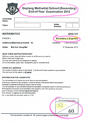 Sec 3 A-Maths SA 2 2013