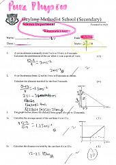 Sec 3 Physics Topical Test 2014